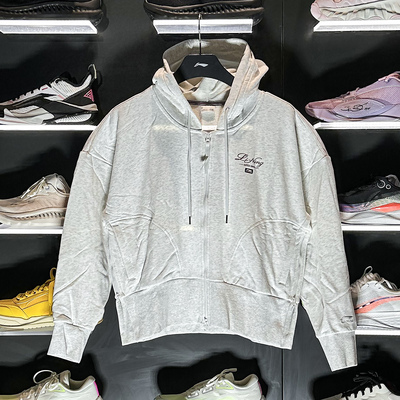 李宁运动卫衣女子宽松连帽薄外套