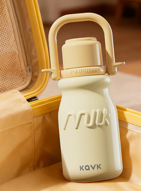 小奶杯子新款高颜值学生保温杯子大容量便携水壶随行吸管咖啡杯女