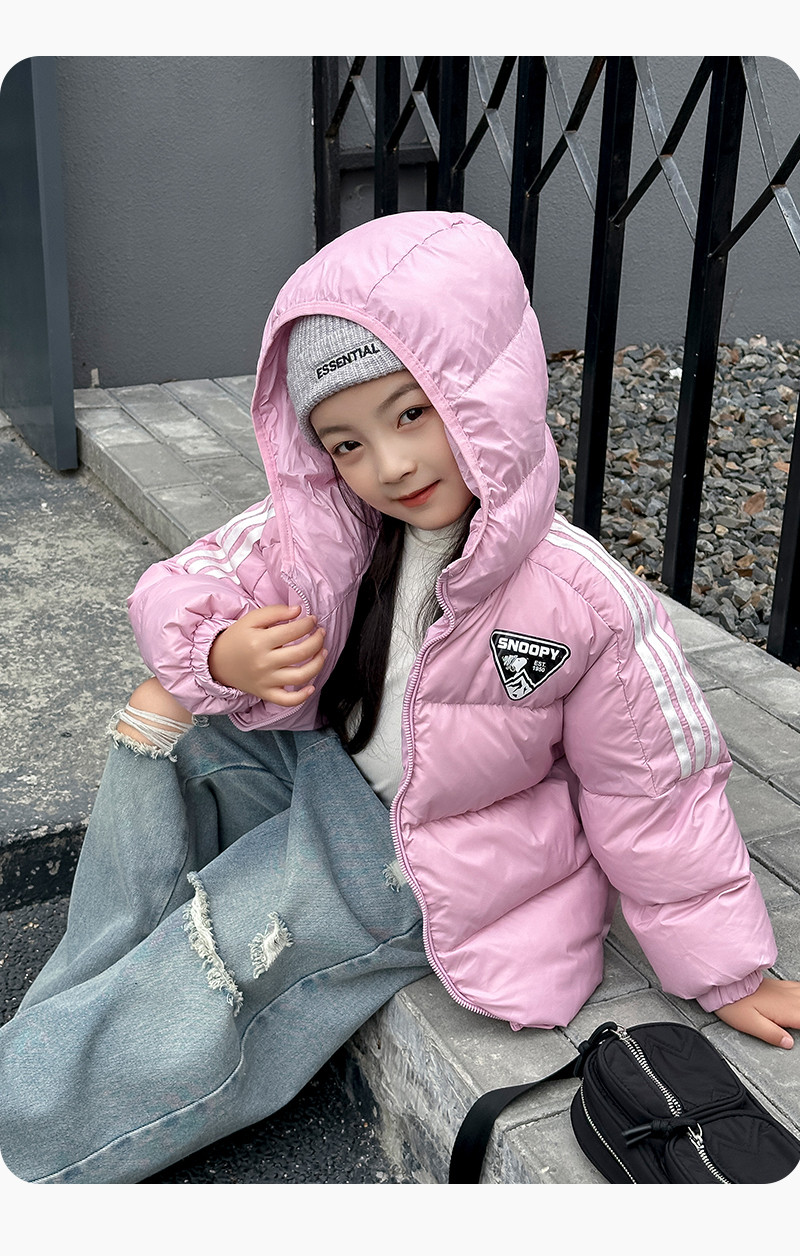 史努比儿童羽绒服轻薄男童冬季新款女童女款洋气轻便短款外套