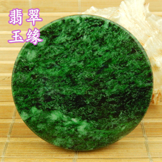 缅甸翡翠辣绿满色正装手镯芯毛料 玉原石A货花青老坑种牌子明片料