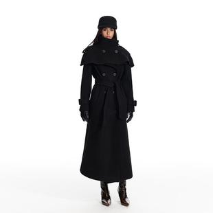 可拆卸披肩斗篷套装 毛呢大衣外套女冬季 贝克街女探长 4muggle