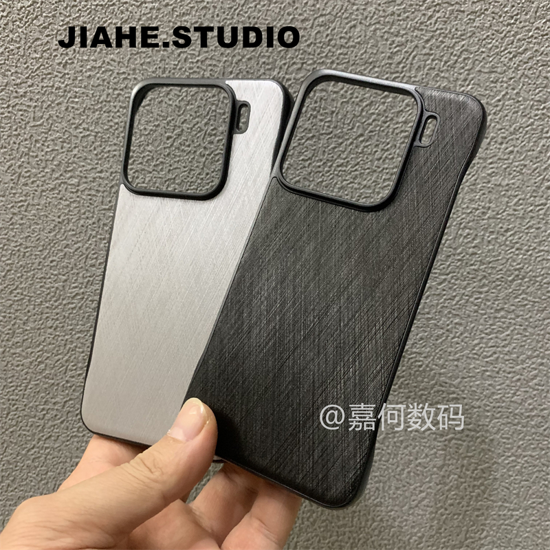 无边框蚕丝纹适用小米15 pro机壳小米15ultra红米k80pro手机壳磁吸turbo4保护壳轻奢商务男半包轻薄新款简约