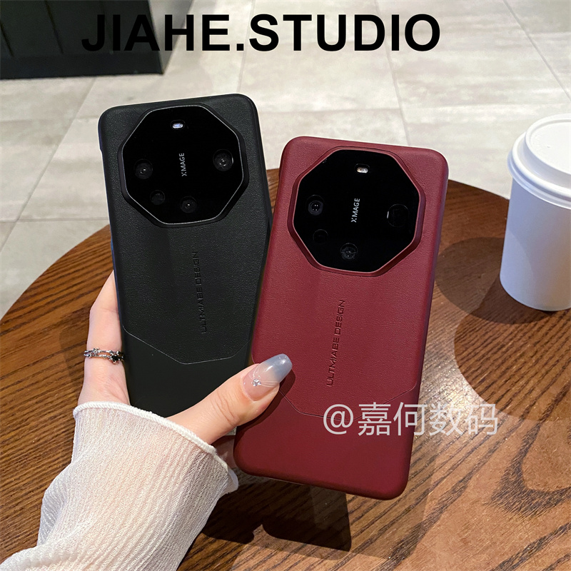 秒变非凡大师适用小米14手机壳小米14pro硬壳小米14 ultra手机壳纳帕皮质男女保护壳高级感INS防摔商务拼色潮