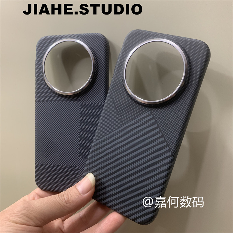 几何三角形仿碳纤维纹理凯夫拉纹适用华为mate80proMax手机壳Pura80pro磁吸硬壳mate70pro男mate60pro保护壳