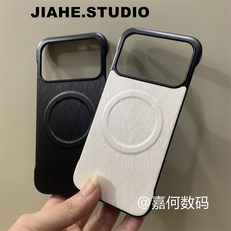 无边框贴金丝纹适用红米k90promax手机壳磁吸红米k80 pro硬壳小米15轻薄小米17promax保护壳红米k80至尊版男