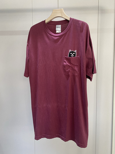 T恤男潮夏季 RIP RIPNDIP基础情侣短袖 DIP中指贱猫口袋TEE 帅气