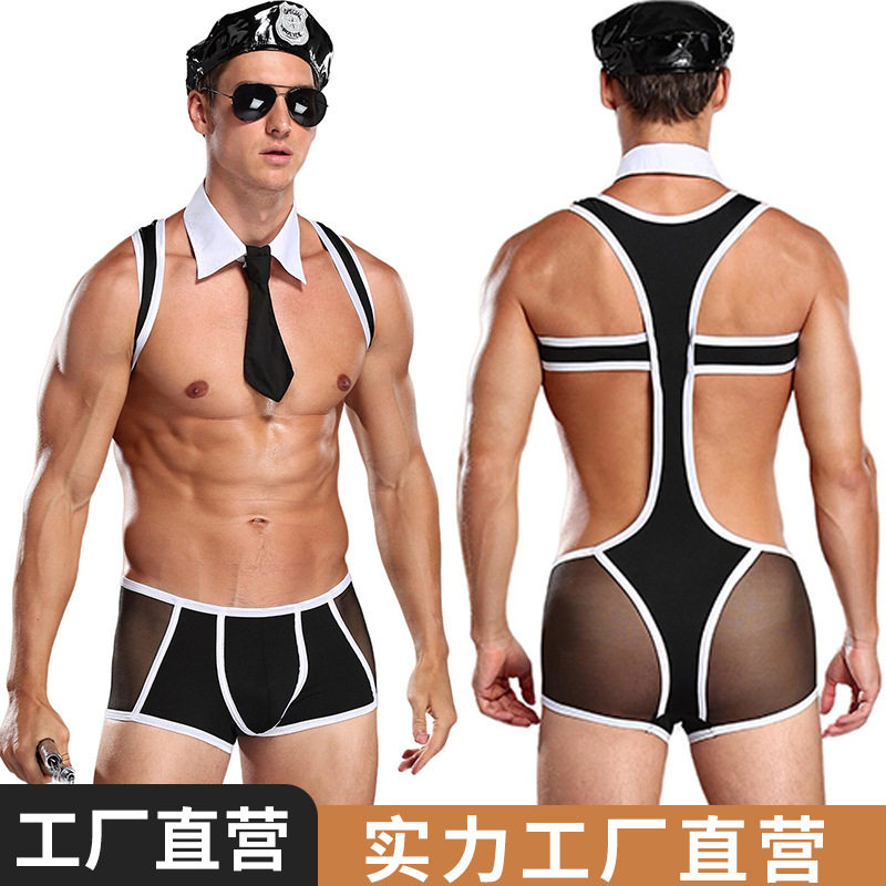 2023年新款男士警察制服套装男款角色扮演小鲜肉套装