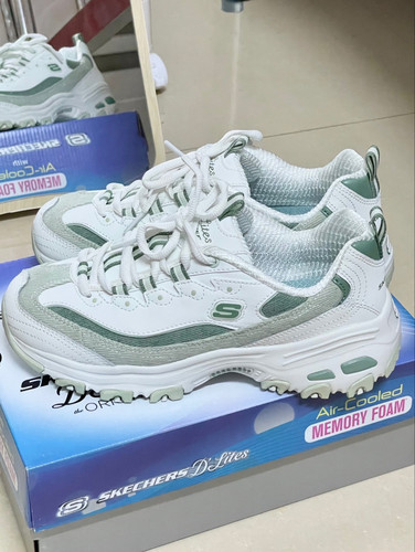 斯凯奇SKECHERS奶茶熊舒适简约减震透气耐磨老爹鞋运动鞋