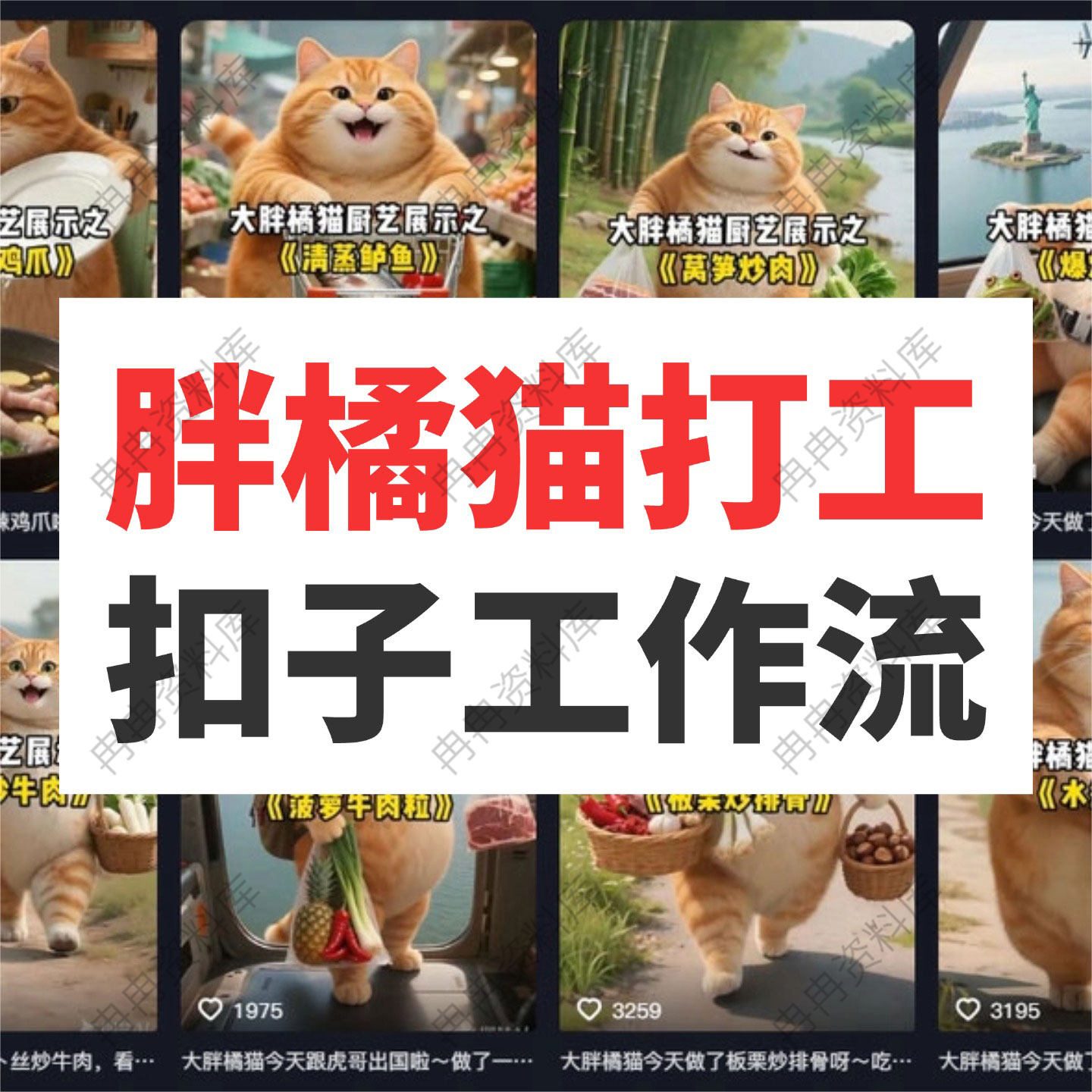 Coze扣子工作流一键生成胖橘猫打工做饭短视频保姆级实操搭建教学