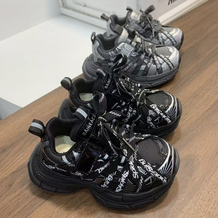 82675潮童儿童运动鞋2025秋季绑带蜘蛛侠男女童老爹鞋轻便跑步鞋