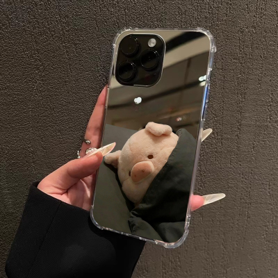爱睡懒觉的猪猪适用iPhone17苹果14磁吸手机壳15ProMax个性16女款13三星S24Ultra搞怪25镜子Pura70华为Mate40