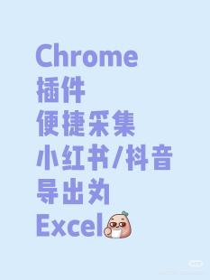 【插件】便捷采集小红书/抖音导出为Excel Chrome 插件离线安装包