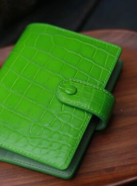 本艺 M5 A7 A6高定鳄鱼皮手账 进口K环活页夹本子真皮羊皮内里