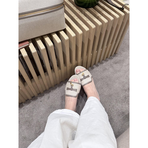 【cool it】拖鞋女真皮流苏一字拖鞋平底露趾外穿