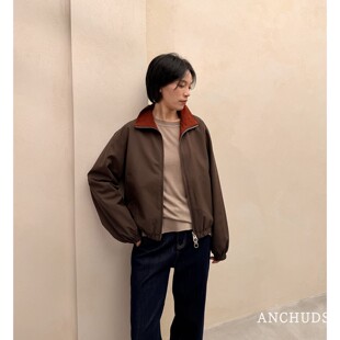 ANCHUDSS 兼优雅品位于一身~~双面穿防风防水立领夹克拉链短外套