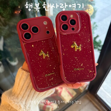 新年红色小马适用oppofindx9 8 7pro手机壳A6 A5 A3pro防摔K12 k11 k13软壳A96 A72少女A57 A58x保护套a97女