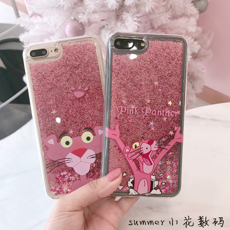 ins粉紅豹流沙iphone7plus手機殼矽膠蘋果6splus軟殼X/8保護套 女在類目 3C數碼配件, 手機配件, 手機保護套/殼中 - 來自Buy2taobao.com提供專業的淘寶代購服務