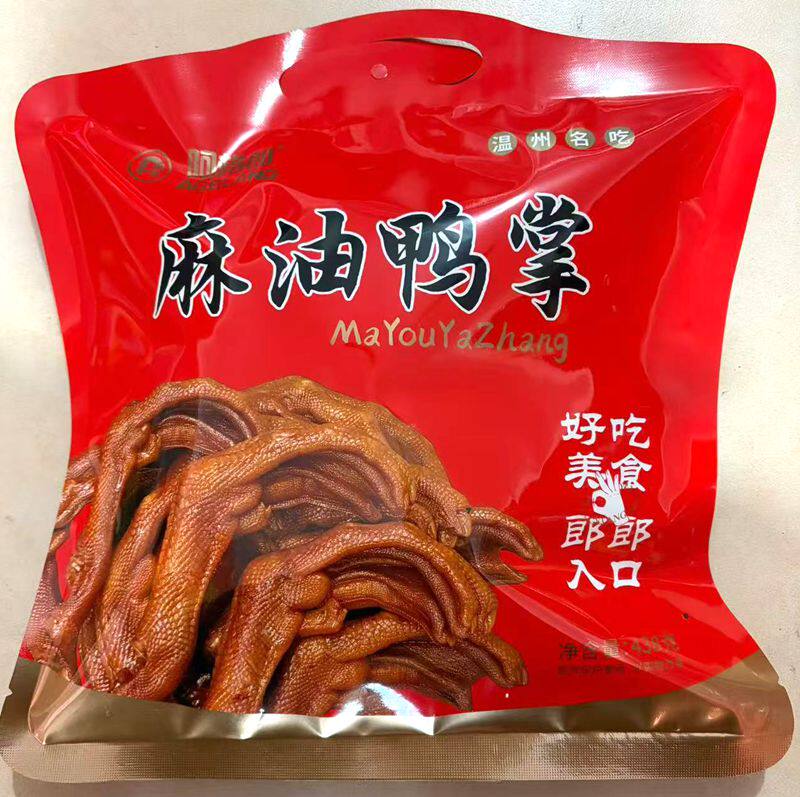 阿格朗温州麻油鸭掌即食438g