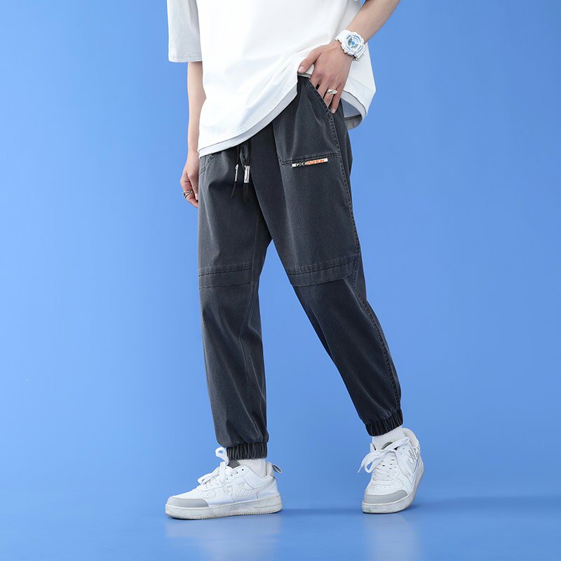 2021秋季新款时尚休闲裤男潮流束脚九分裤XZ313B-1-K5001-P45,男装休闲裤,星座313B-2