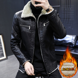 2021冬季加绒皮衣男帅气机车服夹克外套XZ313B-1-PY2910-P120，男装皮衣，星座313B-2