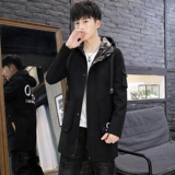 秋季新款夹克男中长款连帽时尚工装风衣XZ313B-1JK992-P70，男装夹克，星座313B-2