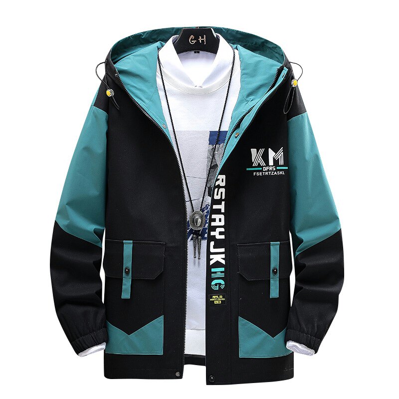 2021秋季潮流ins男士时尚连帽工装夹克外套XZ313B-1-JK028-P60,男装夹克,星座313B-2