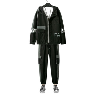 秋冬新款工装男潮流休闲加绒加厚套装XZ313B-1-A80115-P105图片
