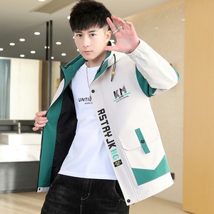 2021秋季新品潮流ins男士时尚连帽工装夹克XZ313B-1-JK028-P60图片