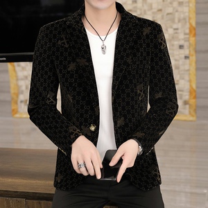 2021秋季高品质男士修身休闲小西服外套上衣XZ313B-1-XF353-P90图片