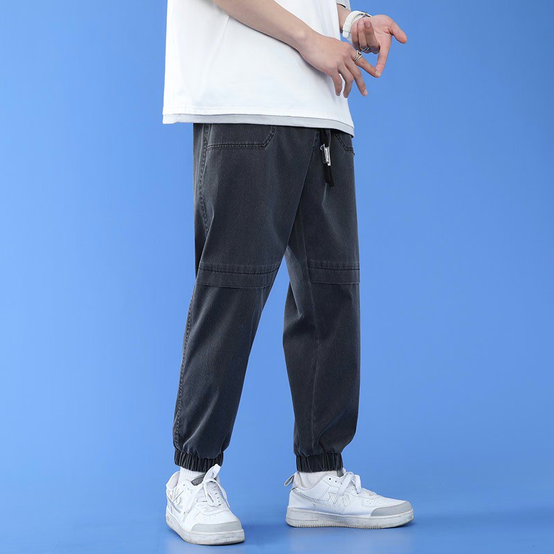 2021秋季新款时尚休闲裤男潮流束脚九分裤XZ313B-1-K5001-P45,男装休闲裤,星座313B-2