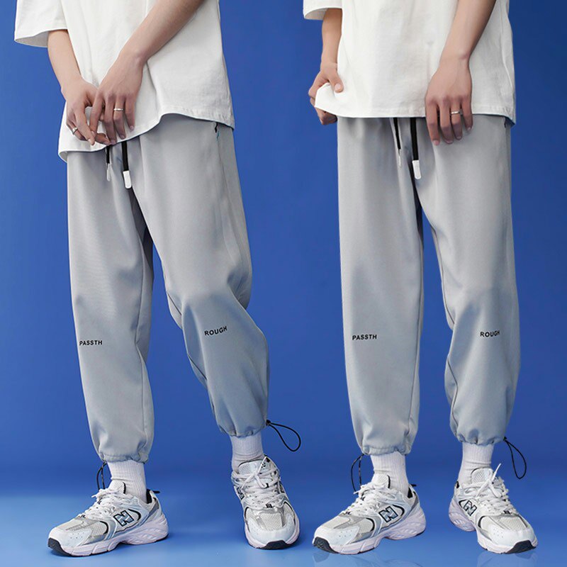 2021新款港风男士宽松休闲九分裤束脚裤XZ313B-1-K5005-P40,男装休闲裤,星座313B-2