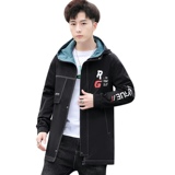 男士中长款连帽时尚休闲夹克外套XZ313B-1-S188，男装夹克，星座313B-2