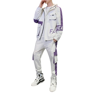 2021秋季新款工装男士时尚休闲套装两件套XZ313B-1-T80115-P85图片