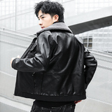 2021冬季新款加绒皮衣男时尚休闲夹克外套XZ313B-1-PY705--P120，男装皮衣，星座313B-2