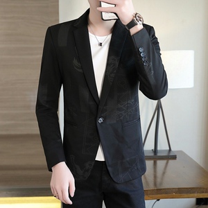 XF2886-P90商务西装男2021新款大码时尚休闲小西服外套XZ313B-2图片