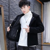 双面穿外套男颗粒绒短款毛呢大衣秋冬新款潮XZ313B-1-M187-P120，男装毛呢大衣，星座313B-2