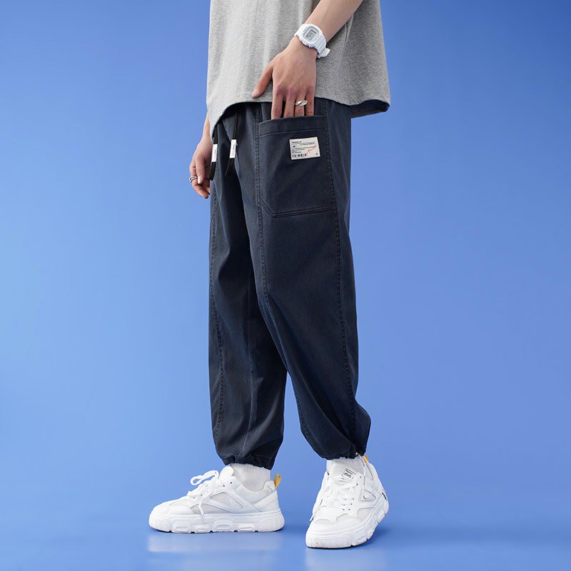 秋季新款港风休闲裤男时尚潮流束脚九分裤XZ313B-1-K5002-P45,男装休闲裤,星座313B-2