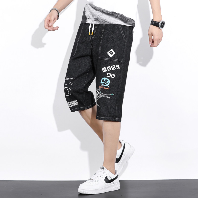 夏季新款流行时尚牛仔短裤男休闲七分裤XZ313B-1-NZ810,男装休闲裤,星座313B-2