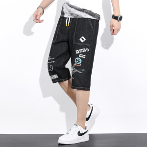 夏季新款流行时尚牛仔短裤男休闲七分裤XZ313B-1-NZ810图片
