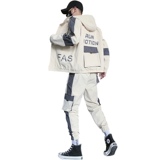 2021秋季新款工装男时尚帅气休闲套装两件套XZ313B-1-T80115-P85，男装休闲套装，星座313B-2