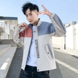 秋季立领拼接夹克男士宽松休闲个性外套上衣XZ313B-1-J，男装夹克，星座313B-2
