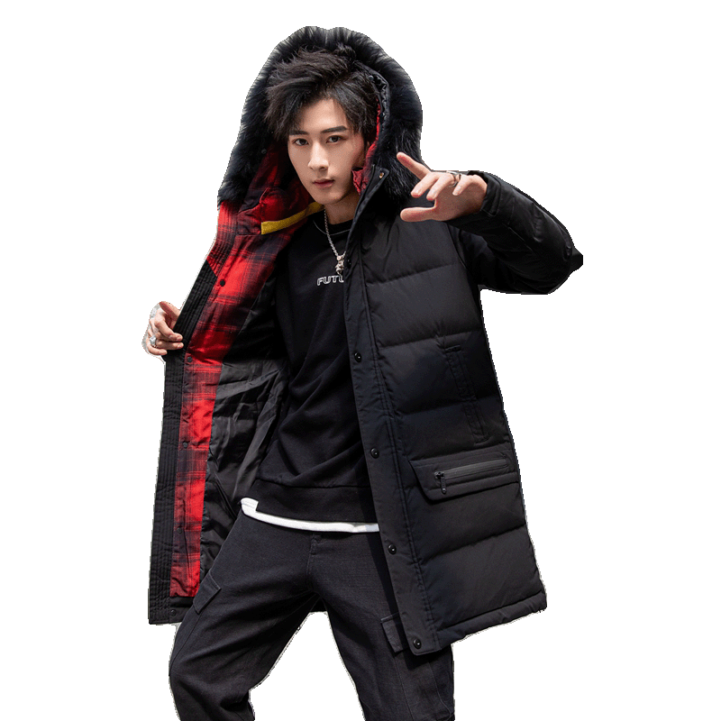 加厚羽绒棉服男士休闲中长款连帽棉衣外套XZ313B-1M1958,男装棉衣,星座313B-2