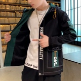 夹克男秋季新款潮流ins男士时尚连帽工装外套XZ313B-1-JK1202-P60，男装夹克，星座313B-2