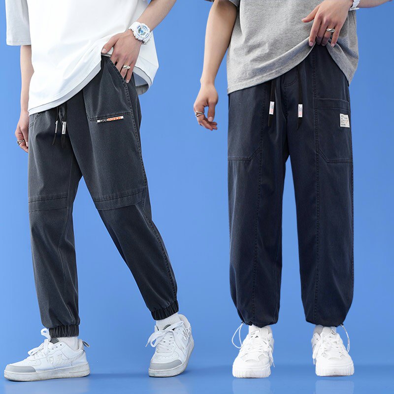 2021秋季新款时尚休闲裤男潮流束脚九分裤XZ313B-1-K5001-P45,男装休闲裤,星座313B-2