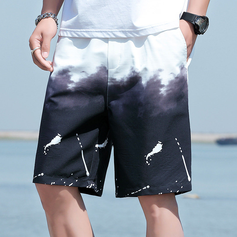 2021夏季新款流行时尚渐变短裤男休闲五分裤XZ313B-1-DK2011-P20,男装休闲裤,星座313B-2