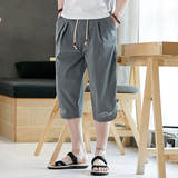 主推夏季新款休闲裤男士中国风七分裤XZ313B-1-DK6090-P28，男装休闲裤，星座313B-2