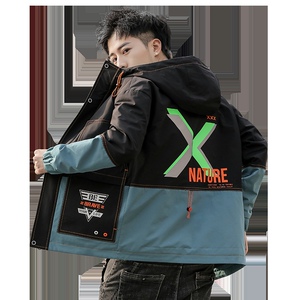 2021秋季新款潮流ins男士韩版时尚连帽夹克上衣XZ313B-1-JK01-P60图片