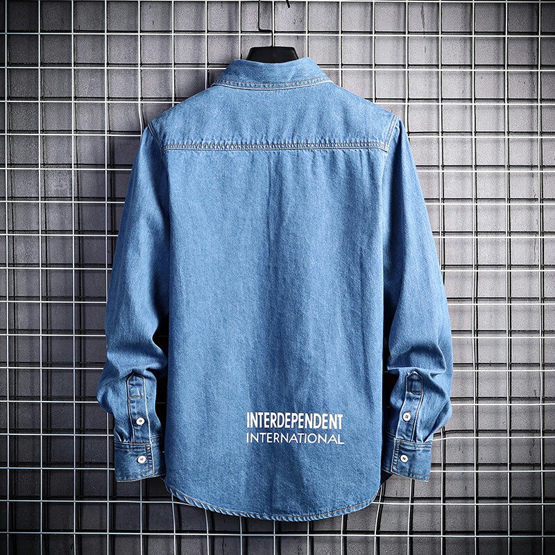 秋季新款男士高品质牛仔衬衣时尚修身长袖衬衫XZ313B-1-CY912-P55,男装衬衫,星座313B-2