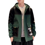 夹克男潮流ins男士时尚连帽工装外套XZ313B-1-JK1201-P60，男装夹克，星座313B-2