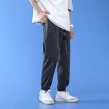 2021秋季新款时尚休闲裤男港风潮流束脚九分裤XZ313B-1-K5001-P45，男装休闲裤，星座313B-2
